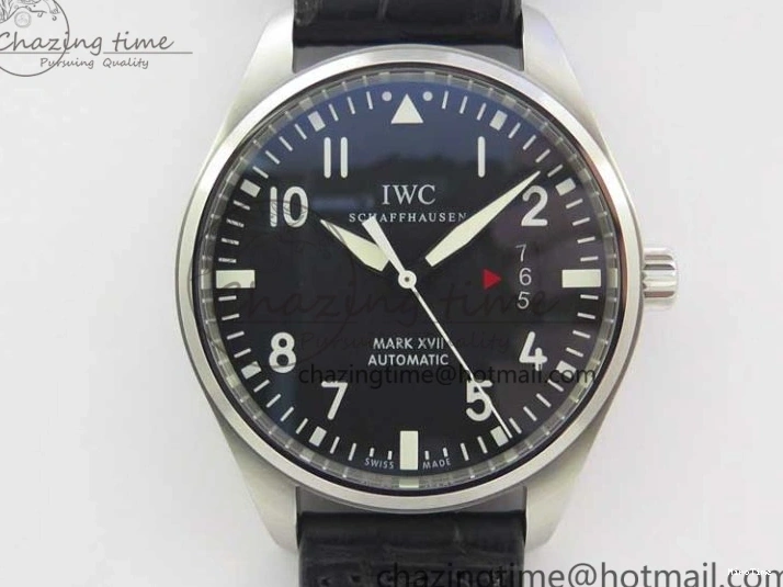 MIROTIME 0504 Affordable Mark XVII IW326501 FKF 1:1 Best Edition Black Dial on Black Leather Strap 7131
